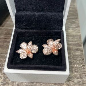 Rose earrings